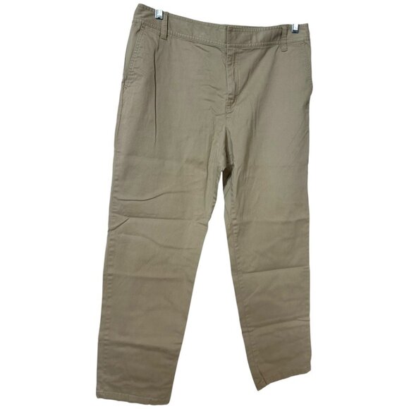 Liz Claiborne Audra Petite Tan Khaki Pants - Women's Size 14 petite - Picture 1 of 9